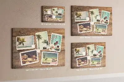 Kurk prikbord Polaroidfoto's