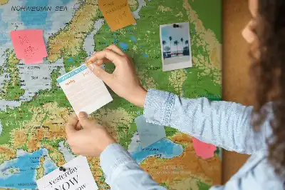 Memobord van kurk Geografie Wereldkaart