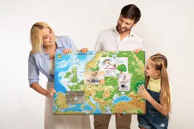 Memobord van kurk Geografie Wereldkaart