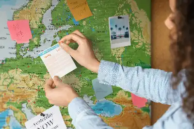 Memobord van kurk Geografie Wereldkaart