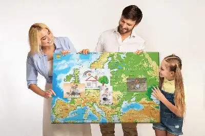 Memobord van kurk Geografie Wereldkaart