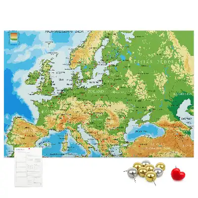 Memobord van kurk Geografie Wereldkaart
