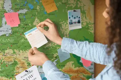 Memobord van kurk Geografie Wereldkaart