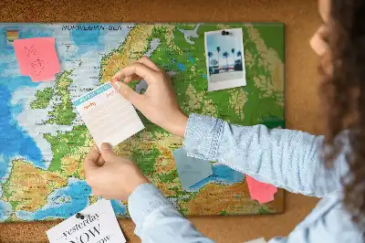 Memobord van kurk Geografie Wereldkaart