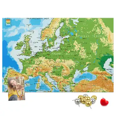 Memobord van kurk Geografie Wereldkaart