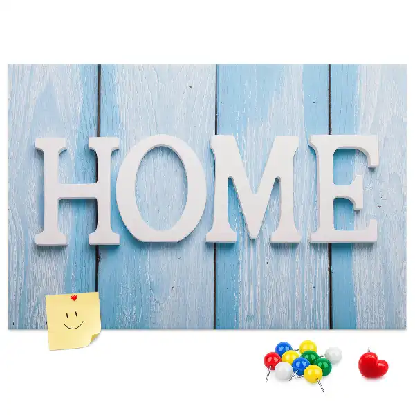 Kurk prikbord Opschrift "home"
