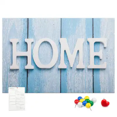 Kurk prikbord Opschrift "home"