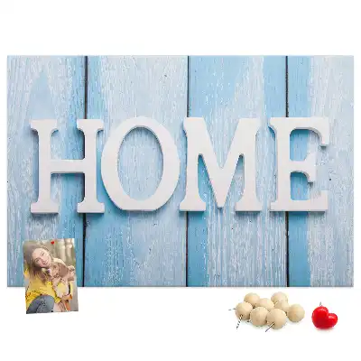 Kurk prikbord Opschrift "home"