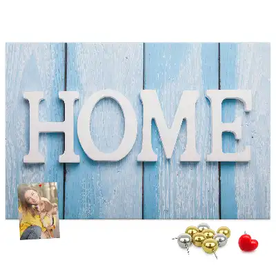 Kurk prikbord Opschrift "home"
