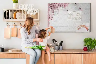 Memobord van kurk Ontwakende natuur flora
