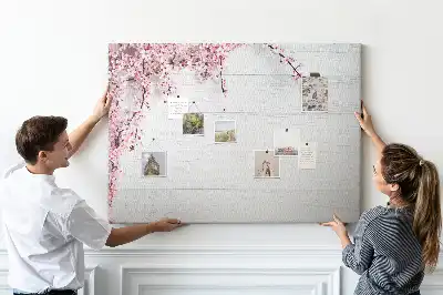 Memobord van kurk Ontwakende natuur flora