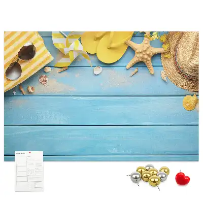 Memobord van kurk Strandaccessoires