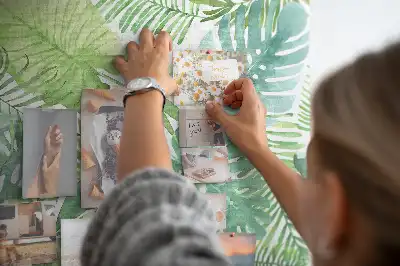 Memobord van kurk Tropische bladeren plantencompositie