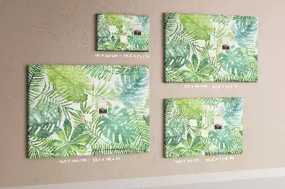 Memobord van kurk Tropische bladeren plantencompositie