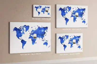 Kurk prikbord Wereldkaart kosmos