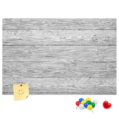Memobord van kurk met houten panelen