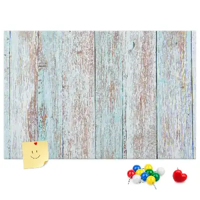 Kurk prikbord van pastelkleurig hout