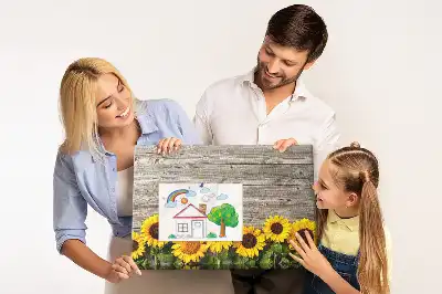 Memobord van kurk Zonnebloemen