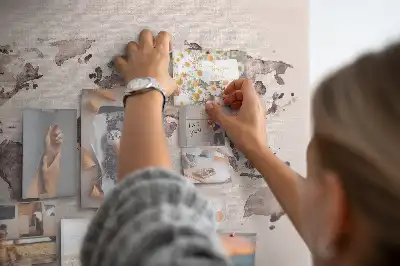 Kurk prikbord Met aquarellen geschilderde wereld