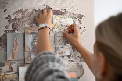 Kurk prikbord Met aquarellen geschilderde wereld