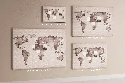 Kurk prikbord Met aquarellen geschilderde wereld