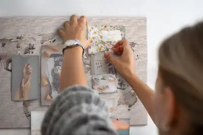 Kurk prikbord Met aquarellen geschilderde wereld