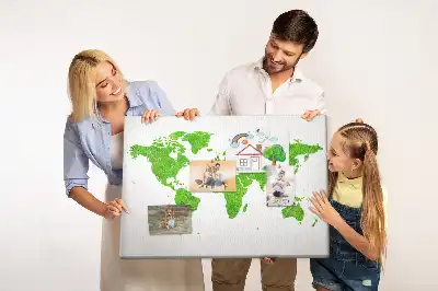 Memobord van kurk Kaart groen gras