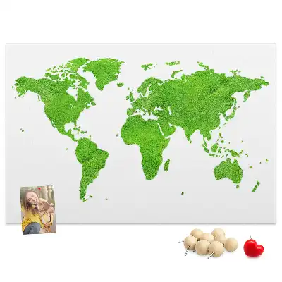 Memobord van kurk Kaart groen gras