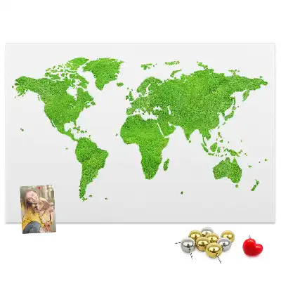 Memobord van kurk Kaart groen gras
