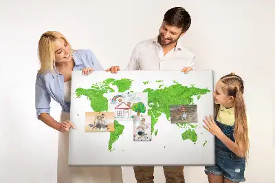 Memobord van kurk Kaart groen gras