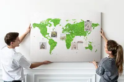 Memobord van kurk Kaart groen gras