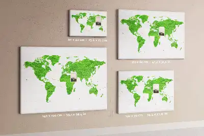 Memobord van kurk Kaart groen gras