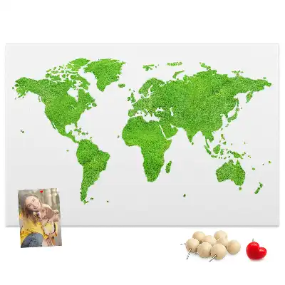 Memobord van kurk Kaart groen gras