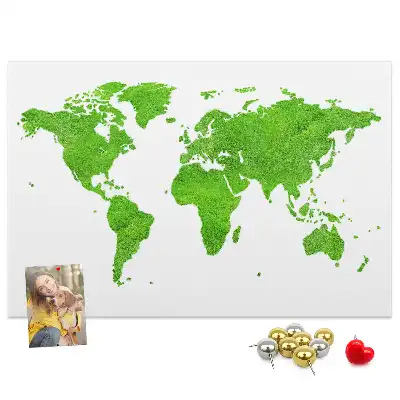 Memobord van kurk Kaart groen gras
