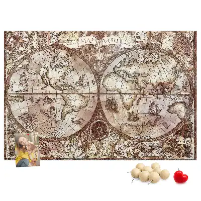 Memobord van kurk Antieke atlaskaart