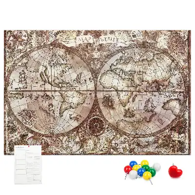 Memobord van kurk Antieke atlaskaart