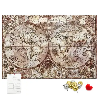 Memobord van kurk Antieke atlaskaart