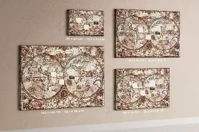 Memobord van kurk Antieke atlaskaart