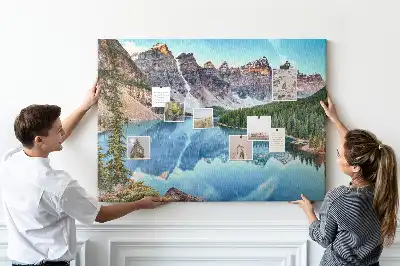 Memobord van kurk Rotsachtig berglandschap