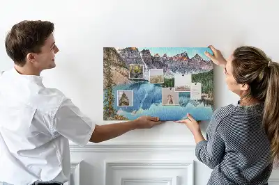 Memobord van kurk Rotsachtig berglandschap