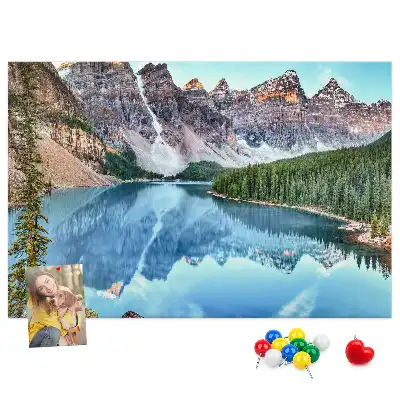 Memobord van kurk Rotsachtig berglandschap