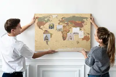 Kurk prikbord Oude cartografie vintage sepia