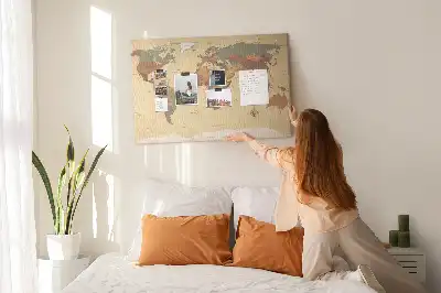 Kurk prikbord Oude cartografie vintage sepia