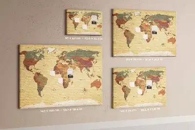 Kurk prikbord Oude cartografie vintage sepia