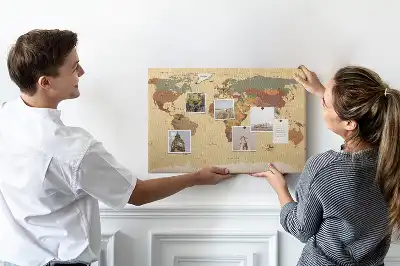 Kurk prikbord Oude cartografie vintage sepia