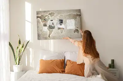 Kurk prikbord Panoramische wereldkaart
