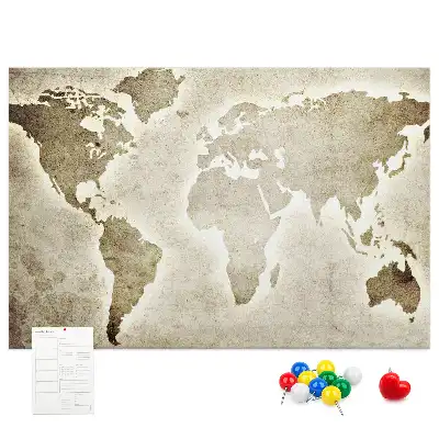 Kurk prikbord Panoramische wereldkaart
