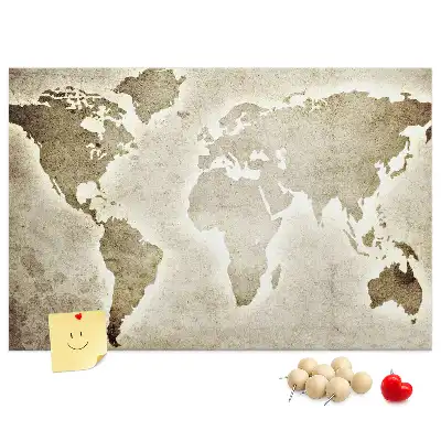 Kurk prikbord Panoramische wereldkaart