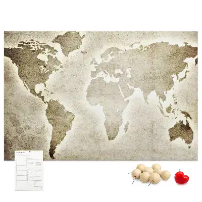 Kurk prikbord Panoramische wereldkaart
