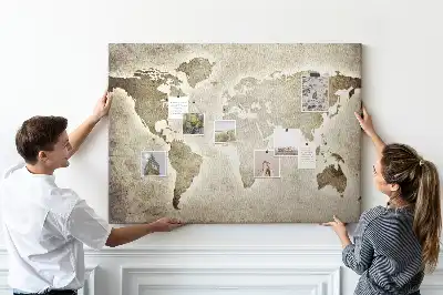 Kurk prikbord Panoramische wereldkaart